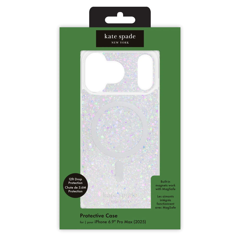 Kate Spade - Protective MagSafe Case for Apple iPhone 17 Pro Max - Chunky Glitter